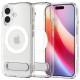 Husa hibrida cu stand Spigen Ultra Hybrid S MagSafe pentru iPhone 17, transparenta (Ingredi, ACS09981) by www.silkase.ro