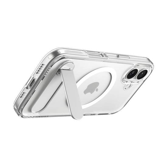 Husa hibrida cu stand Spigen Ultra Hybrid S MagSafe pentru iPhone 17, transparenta (Ingredi, ACS09981) by www.silkase.ro