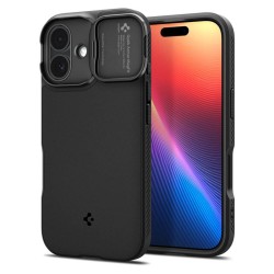 Husa cu protectie camera Spigen Optik Armor MagSafe pentru iPhone 17, neagra