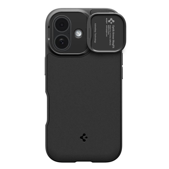 Husa cu protectie camera Spigen Optik Armor MagSafe pentru iPhone 17, neagra (Ingredi, ACS09987) by www.silkase.ro