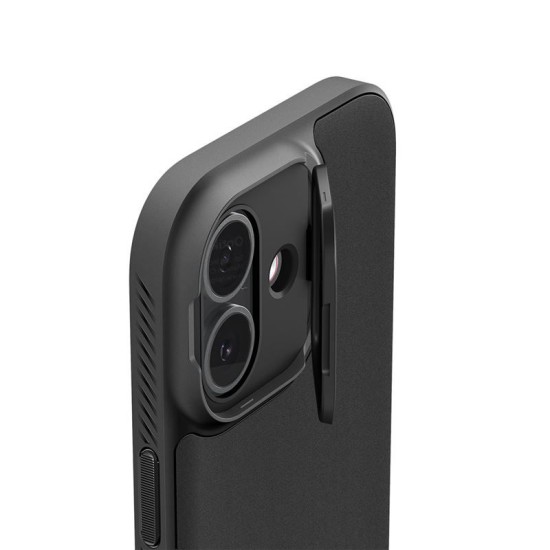 Husa cu protectie camera Spigen Optik Armor MagSafe pentru iPhone 17, neagra (Ingredi, ACS09987) by www.silkase.ro