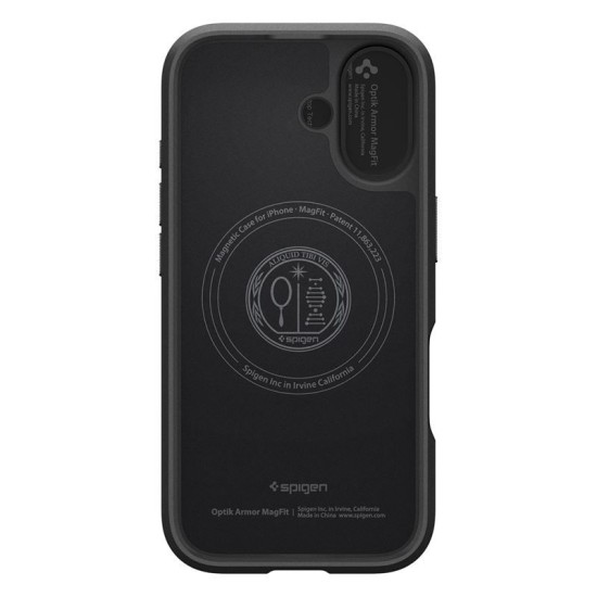 Husa cu protectie camera Spigen Optik Armor MagSafe pentru iPhone 17, neagra (Ingredi, ACS09987) by www.silkase.ro