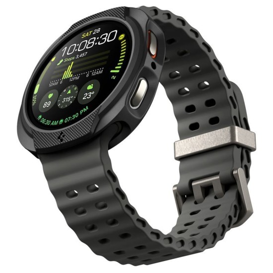 SPIGEN Carcasă Protecție Liquid Air Samsung Galaxy Watch 8 (44mm - 1.4 inch), Negru Mat (Ingredi, ACS09839) by www.silkase.ro