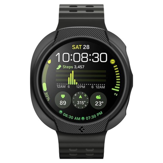 SPIGEN Carcasă Protecție Liquid Air Samsung Galaxy Watch 8 (44mm - 1.4 inch), Negru Mat (Ingredi, ACS09839) by www.silkase.ro