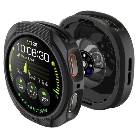 SPIGEN Carcasă Protecție Liquid Air Samsung Galaxy Watch 8 (40mm - 1.3 inch), Negru Mat (Ingredi, ACS09840) by www.silkase.ro