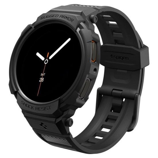 SPIGEN Husă cu Curea Rugged Armor Pro Samsung Galaxy Watch 8 (40mm - 1.3 inch), Negru Mat (Curele Ceas, ACS10005) by www.silkase.ro