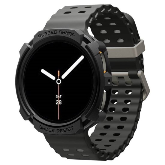 Carcasa de protectie Spigen Rugged Armor pentru Samsung Galaxy Watch 8 44mm, negru mat (Spigen, Ingredi) by www.silkase.ro SPIGEN Carcasă Protecție Rugged Armor Samsung Galaxy Watch 8 (44mm - 1.4 inch), Negru Mat (Ingredi, ACS10006) by www.silkase.ro