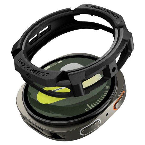 Carcasa de protectie Spigen Rugged Armor pentru Samsung Galaxy Watch 8 44mm, negru mat (Spigen, Ingredi) by www.silkase.ro SPIGEN Carcasă Protecție Rugged Armor Samsung Galaxy Watch 8 (44mm - 1.4 inch), Negru Mat (Ingredi, ACS10006) by www.silkase.ro