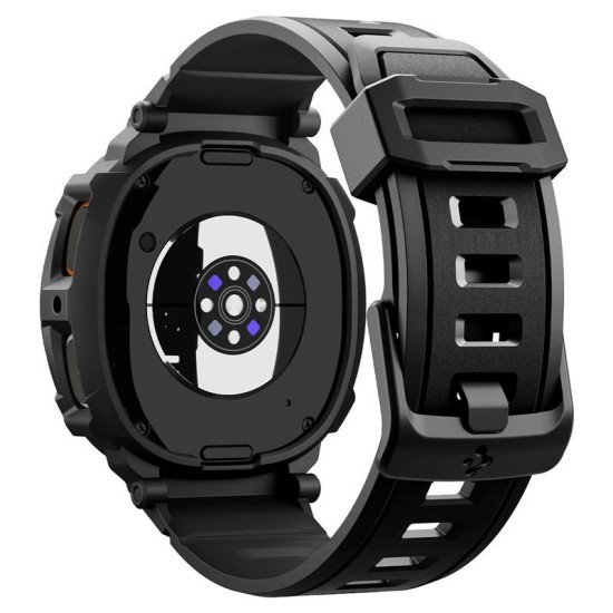 SPIGEN Husă cu Curea Rugged Armor Pro Samsung Galaxy Watch 8 (44mm - 1.4 inch), Negru Mat (Curele Ceas, ACS10007) by www.silkase.ro