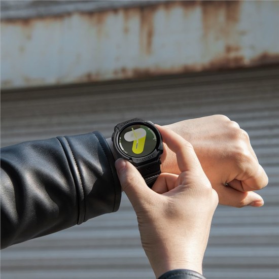 SPIGEN Husă cu Curea Rugged Armor Pro Samsung Galaxy Watch 8 (44mm - 1.4 inch), Negru Mat (Curele Ceas, ACS10007) by www.silkase.ro