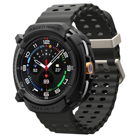 Carcasa de protectie Spigen Rugged Armor pentru Samsung Galaxy Watch 8 Classic 46mm, negru mat (Spigen, Ingredi) by www.silkase.ro SPIGEN Carcasă Protecție Rugged Armor Samsung Galaxy Watch 8 Classic (46mm - 1.5 inch), Negru Mat (Ingredi, ACS10012) by www.silkase.ro