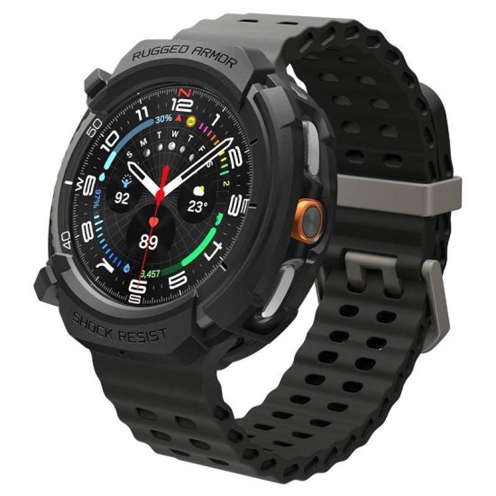 Carcasa de protectie Spigen Rugged Armor pentru Samsung Galaxy Watch 8 Classic 46mm, negru mat (Spigen, Ingredi) by www.silkase.ro SPIGEN Carcasă Protecție Rugged Armor Samsung Galaxy Watch 8 Classic (46mm - 1.5 inch), Negru Mat (Ingredi, ACS10012) by www.silkase.ro