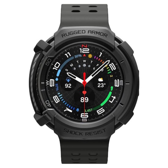 Carcasa de protectie Spigen Rugged Armor pentru Samsung Galaxy Watch 8 Classic 46mm, negru mat (Spigen, Ingredi) by www.silkase.ro SPIGEN Carcasă Protecție Rugged Armor Samsung Galaxy Watch 8 Classic (46mm - 1.5 inch), Negru Mat (Ingredi, ACS10012) by www.silkase.ro