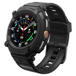 SPIGEN Husă cu Curea Rugged Armor Pro Samsung Galaxy Watch 8 Classic (46mm - 1.5 inch), Negru Mat