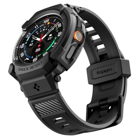 SPIGEN Husă cu Curea Rugged Armor Pro Samsung Galaxy Watch 8 Classic (46mm - 1.5 inch), Negru Mat (Curele Ceas, ACS10013) by www.silkase.ro