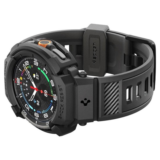 SPIGEN Husă cu Curea Rugged Armor Pro Samsung Galaxy Watch 8 Classic (46mm - 1.5 inch), Negru Mat (Curele Ceas, ACS10013) by www.silkase.ro