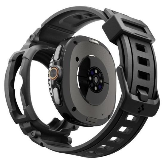 SPIGEN Husă cu Curea Rugged Armor Pro Samsung Galaxy Watch 8 Classic (46mm - 1.5 inch), Negru Mat (Curele Ceas, ACS10013) by www.silkase.ro