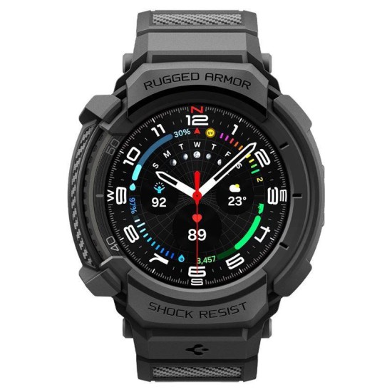 SPIGEN Husă cu Curea Rugged Armor Pro Samsung Galaxy Watch 8 Classic (46mm - 1.5 inch), Negru Mat (Curele Ceas, ACS10013) by www.silkase.ro