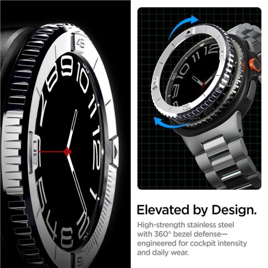 Inel Protecție Ramă Spigen Bezel Tune (Pilot) pentru Samsung Galaxy Watch 8 Classic 46mm, Silver Inel Protecție Ramă Spigen Bezel Tune (Pilot) pentru Samsung Galaxy Watch 8 Classic 46mm, Silver (Galaxy Watch 8, ACS10015) by www.silkase.ro