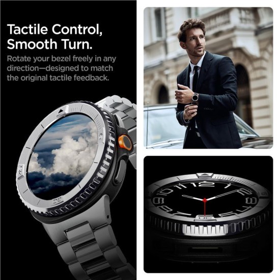 Inel Protecție Ramă Spigen Bezel Tune (Pilot) pentru Samsung Galaxy Watch 8 Classic 46mm, Silver Inel Protecție Ramă Spigen Bezel Tune (Pilot) pentru Samsung Galaxy Watch 8 Classic 46mm, Silver (Galaxy Watch 8, ACS10015) by www.silkase.ro