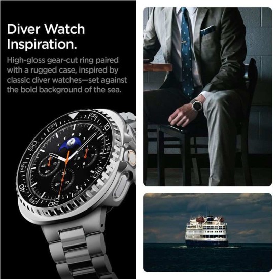 SPIGEN Inel Protecție Bezel Tune Pro Diver Samsung Galaxy Watch 8 Classic (46mm - 1.5 inch), Negru (Ingredi, ACS10016) by www.silkase.ro