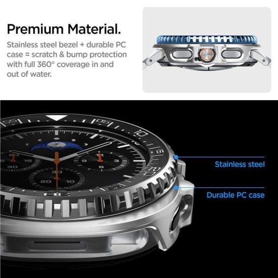 SPIGEN Inel Protecție Bezel Tune Pro Diver Samsung Galaxy Watch 8 Classic (46mm - 1.5 inch), Negru (Ingredi, ACS10016) by www.silkase.ro