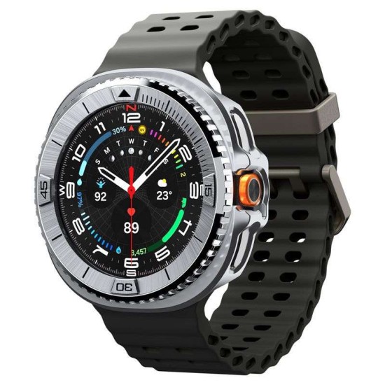 SPIGEN Inel Protecție Bezel Tune Pro Pilot Samsung Galaxy Watch 8 Classic (46mm - 1.5 inch), Argintiu (Ingredi, ACS10017) by www.silkase.ro