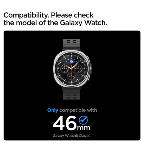 SPIGEN Inel Protecție Bezel Tune Pro Pilot Samsung Galaxy Watch 8 Classic (46mm - 1.5 inch), Argintiu (Ingredi, ACS10017) by www.silkase.ro