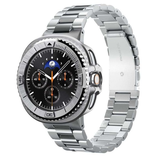 SPIGEN Inel Protecție Bezel Tune Pro Pilot Samsung Galaxy Watch 8 Classic (46mm - 1.5 inch), Argintiu (Ingredi, ACS10017) by www.silkase.ro