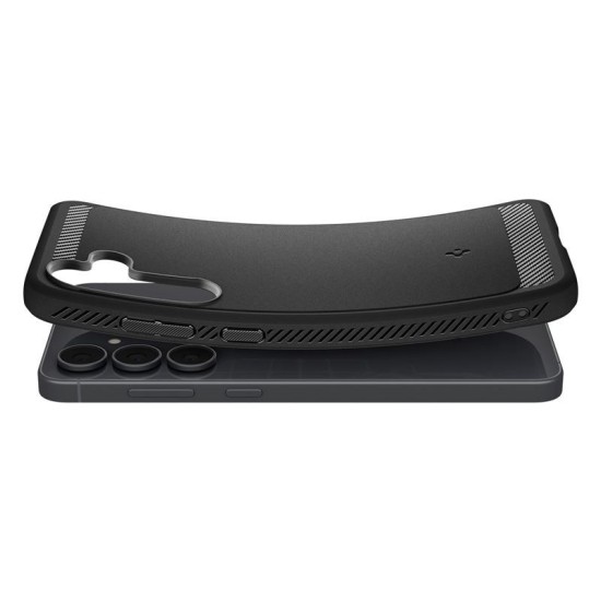 Husa de protectie robusta Spigen Rugged Armor pentru Samsung Galaxy S25 FE, negru mat (S25 FE, ACS10025) by www.silkase.ro