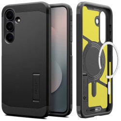 Husa ultra-rezistenta Spigen Tough Armor MagSafe pentru Samsung Galaxy S25 FE, neagra