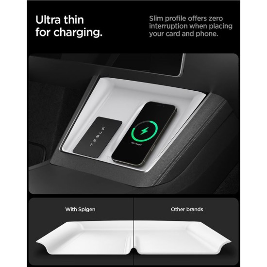 Capac pentru pad de incarcare wireless Spigen pentru Tesla Model Y 2025, alb (Spigen, Ingredi) by www.silkase.ro Capac pentru pad de incarcare wireless Spigen pentru Tesla Model Y 2025, alb (Accesorii auto, ACP10032) by www.silkase.ro
