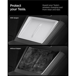 Capac pentru pad de incarcare wireless Spigen pentru Tesla Model Y 2025, alb