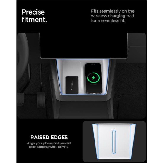 Capac pentru pad de incarcare wireless Spigen pentru Tesla Model Y 2025, alb (Spigen, Ingredi) by www.silkase.ro Capac pentru pad de incarcare wireless Spigen pentru Tesla Model Y 2025, alb (Accesorii auto, ACP10032) by www.silkase.ro