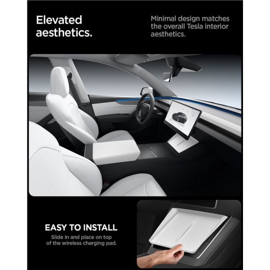 Capac pentru pad de incarcare wireless Spigen pentru Tesla Model Y 2025, alb (Spigen, Ingredi) by www.silkase.ro Capac pentru pad de incarcare wireless Spigen pentru Tesla Model Y 2025, alb (Accesorii auto, ACP10032) by www.silkase.ro