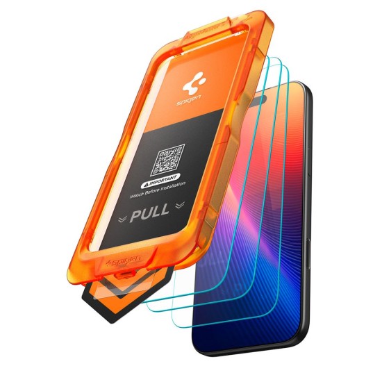 Set 3 Folii Sticla Securizata Spigen Glass tR AlignMaster S pentru iPhone 17 Pro Max, Transparenta HD (iPhone 17 Pro Max, AGL10099) by www.silkase.ro