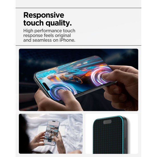 Set 3 Folii Protecție Spigen Glass tR AlignMaster S pentru iPhone 17 Pro Set 3 Folii Protecție Spigen Glass tR AlignMaster S pentru iPhone 17 Pro (iPhone 17 Pro, AGL10103) by www.silkase.ro
