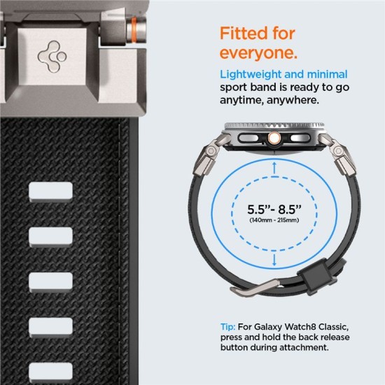 Curea Spigen DuraPro Armor pentru Samsung Galaxy Watch 8 (46mm/44mm/40mm), Black Curea Spigen DuraPro Armor pentru Samsung Galaxy Watch 8 (46mm/44mm/40mm), Black (Galaxy Watch 8, AMP10118) by www.silkase.ro