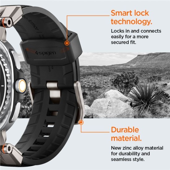 Curea Spigen DuraPro Armor pentru Samsung Galaxy Watch 8 (46mm/44mm/40mm), Black Curea Spigen DuraPro Armor pentru Samsung Galaxy Watch 8 (46mm/44mm/40mm), Black (Galaxy Watch 8, AMP10118) by www.silkase.ro
