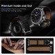 Curea premium din piele si nylon Spigen Enzo Band pentru Samsung Galaxy Watch 8, neagra (Curele Ceas, AMP10119) by www.silkase.ro