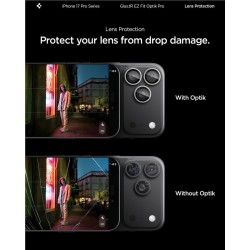 Set 2 protectii de camera Spigen Glas.tR EZ Fit Optik Pro pentru iPhone 14-17 Pro/Pro Max, argintii Set 2 protectii de camera Spigen Glas.tR EZ Fit Optik Pro pentru iPhone 14-17 Pro/Pro Max, argintii