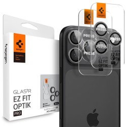 Set 2 protectii de camera Spigen Glas.tR EZ Fit Optik Pro pentru iPhone 14-17 Pro/Pro Max, gri