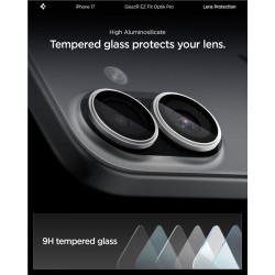 Set 2 protectii de camera Spigen Glas.tR EZ Fit Optik Pro pentru iPhone 17, argintii Set 2 protectii de camera Spigen Glas.tR EZ Fit Optik Pro pentru iPhone 17, argintii