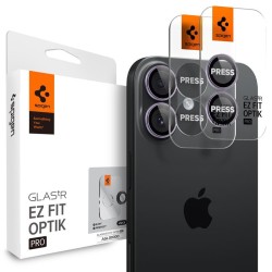 Set 2 protectii de camera Spigen Glas.tR EZ Fit Optik Pro pentru iPhone 17, mov