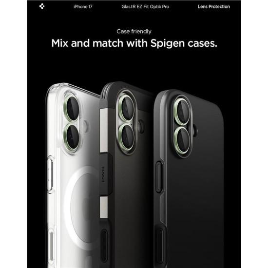Set 2 protectii de camera Spigen Glas.tR EZ Fit Optik Pro pentru iPhone 17, verzi (Spigen, Ingredi) by www.silkase.ro Set 2 protectii de camera Spigen Glas.tR EZ Fit Optik Pro pentru iPhone 17, verzi (iPhone 17, AGL10128) by www.silkase.ro