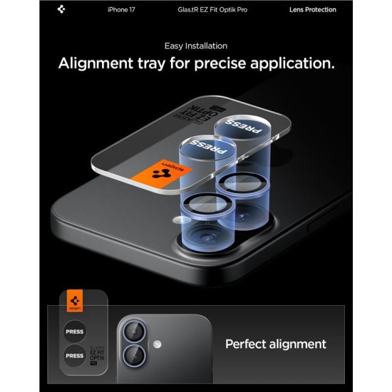 Set 2 protectii de camera Spigen Glas.tR EZ Fit Optik Pro pentru iPhone 17, albastre (Spigen, Ingredi) by www.silkase.ro Set 2 protectii de camera Spigen Glas.tR EZ Fit Optik Pro pentru iPhone 17, albastre (iPhone 17, AGL10129) by www.silkase.ro