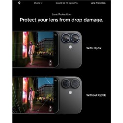 Set 2 protectii de camera Spigen Glas.tR EZ Fit Optik Pro pentru iPhone 17, albastre Set 2 protectii de camera Spigen Glas.tR EZ Fit Optik Pro pentru iPhone 17, albastre