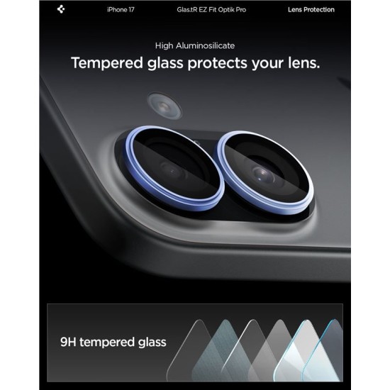 Set 2 protectii de camera Spigen Glas.tR EZ Fit Optik Pro pentru iPhone 17, albastre (Spigen, Ingredi) by www.silkase.ro Set 2 protectii de camera Spigen Glas.tR EZ Fit Optik Pro pentru iPhone 17, albastre (iPhone 17, AGL10129) by www.silkase.ro