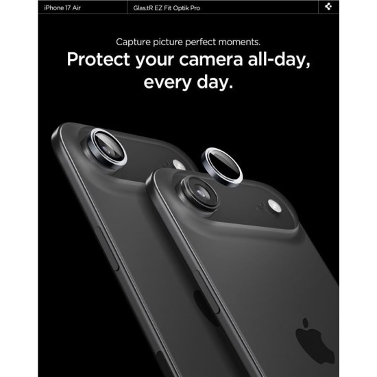 Set 2 protectii de camera Spigen Glas.tR EZ Fit Optik Pro pentru iPhone Air, gri (Spigen, Ingredi) by www.silkase.ro Set 2 protectii de camera Spigen Glas.tR EZ Fit Optik Pro pentru iPhone Air, gri (iPhone Air, AGL10130) by www.silkase.ro