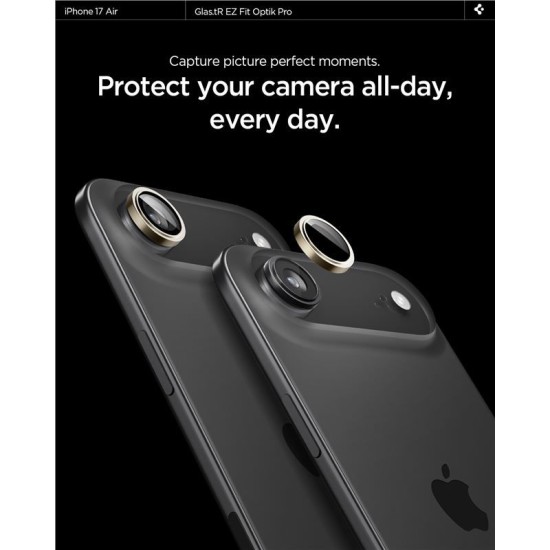 Set 2 protectii de camera Spigen Glas.tR EZ Fit Optik Pro pentru iPhone Air, aurii (Spigen, Ingredi) by www.silkase.ro Set 2 protectii de camera Spigen Glas.tR EZ Fit Optik Pro pentru iPhone Air, aurii (iPhone Air, AGL10131) by www.silkase.ro